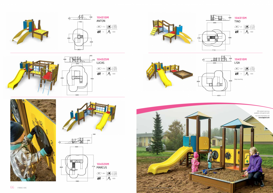 Pagina 34-Echipamente de joaca pentru copii LAPPSET NEW FINNO, HALO, CLOXX, FLORA, FINNO ABC, CLOVER Catalog, ...