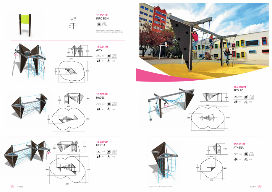 Pagina 50-Echipamente de joaca pentru copii LAPPSET NEW FINNO, HALO, CLOXX, FLORA, FINNO ABC, CLOVER Catalog, ...
