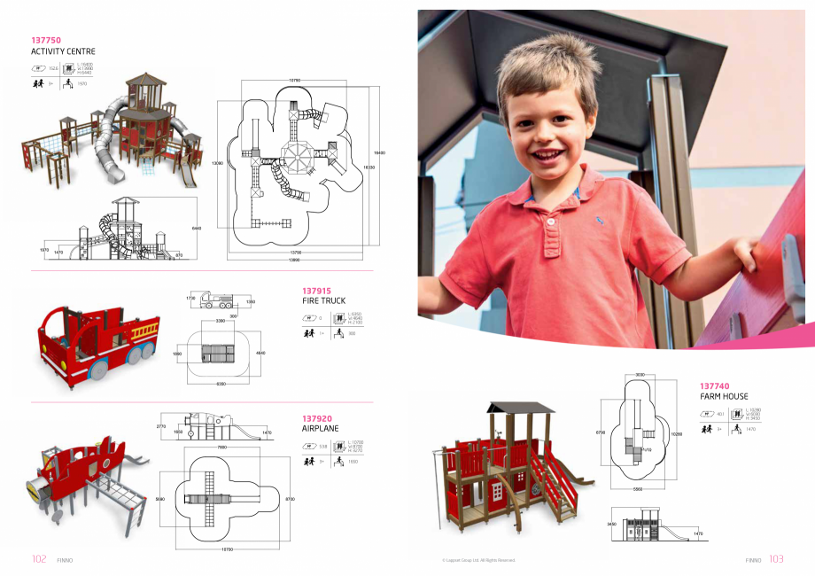 Pagina 52-Echipamente de joaca pentru copii LAPPSET NEW FINNO, HALO, CLOXX, FLORA, FINNO ABC, CLOVER Catalog, ...
