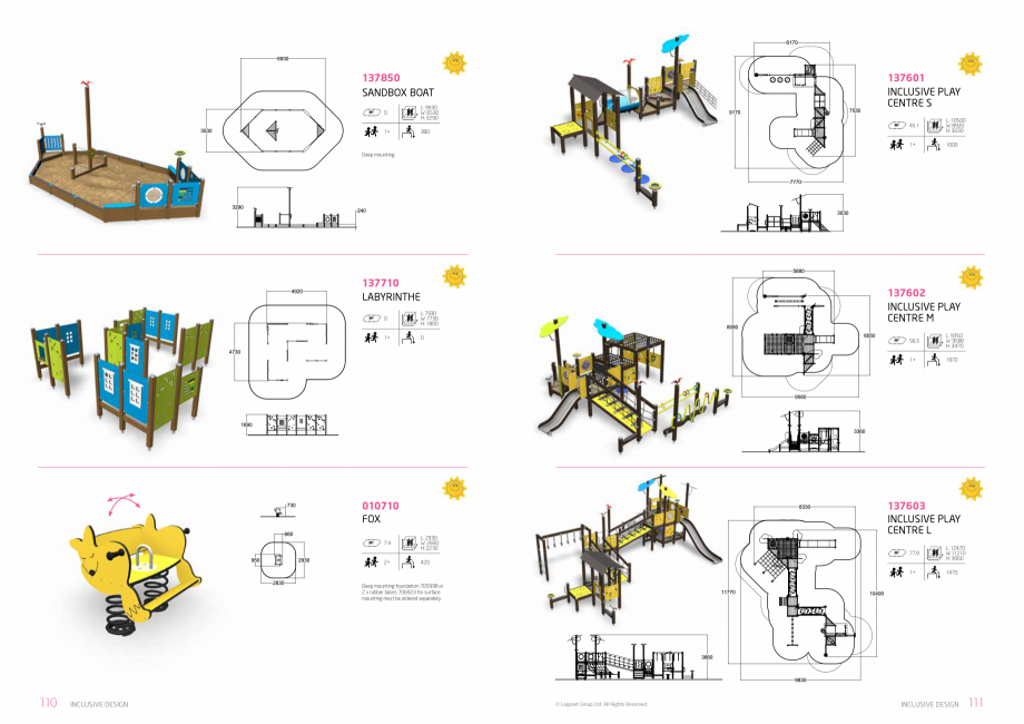 Pagina 56-Echipamente de joaca pentru copii LAPPSET NEW FINNO, HALO, CLOXX, FLORA, FINNO ABC, CLOVER Catalog, ...