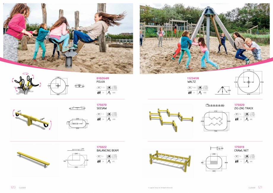 Pagina 61-Echipamente de joaca pentru copii LAPPSET NEW FINNO, HALO, CLOXX, FLORA, FINNO ABC, CLOVER Catalog, ...