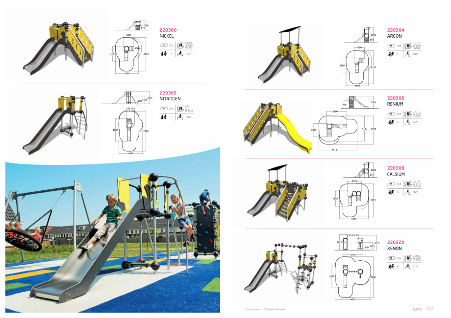 Pagina 71-Echipamente de joaca pentru copii LAPPSET NEW FINNO, HALO, CLOXX, FLORA, FINNO ABC, CLOVER Catalog, ...