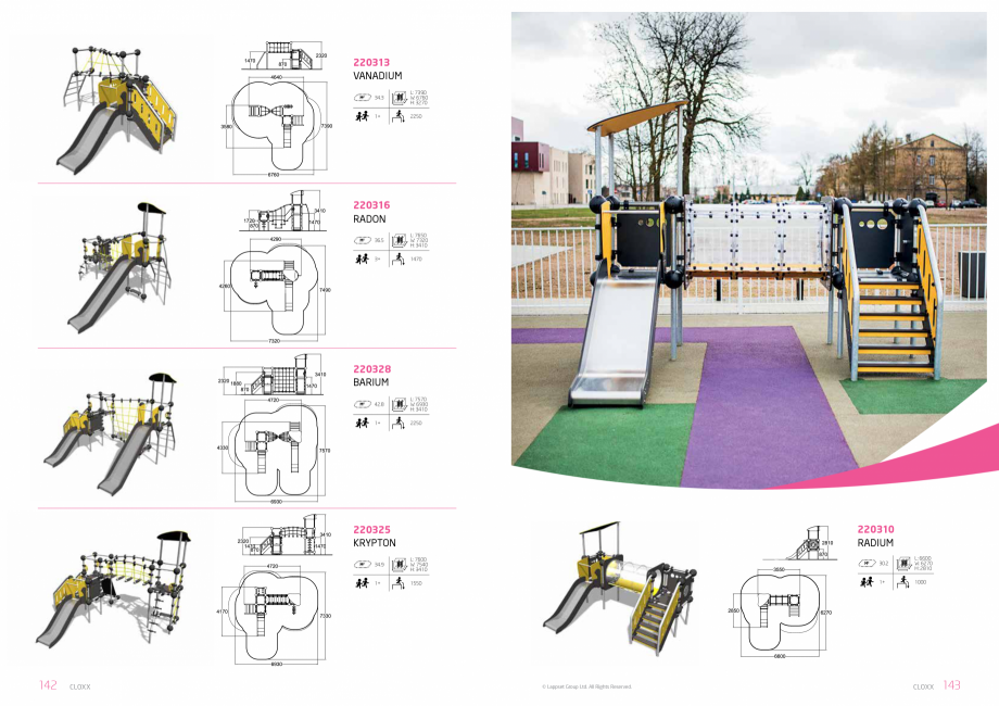 Pagina 72-Echipamente de joaca pentru copii LAPPSET NEW FINNO, HALO, CLOXX, FLORA, FINNO ABC, CLOVER Catalog, ...
