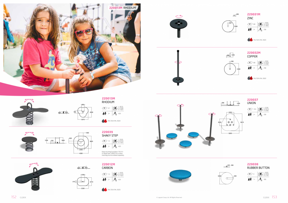 Pagina 77-Echipamente de joaca pentru copii LAPPSET NEW FINNO, HALO, CLOXX, FLORA, FINNO ABC, CLOVER Catalog, ...