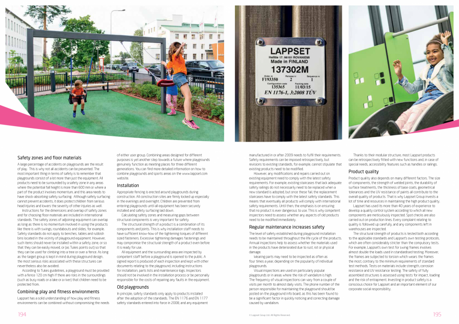 Pagina 98-Echipamente de joaca pentru copii LAPPSET NEW FINNO, HALO, CLOXX, FLORA, FINNO ABC, CLOVER Catalog, ...