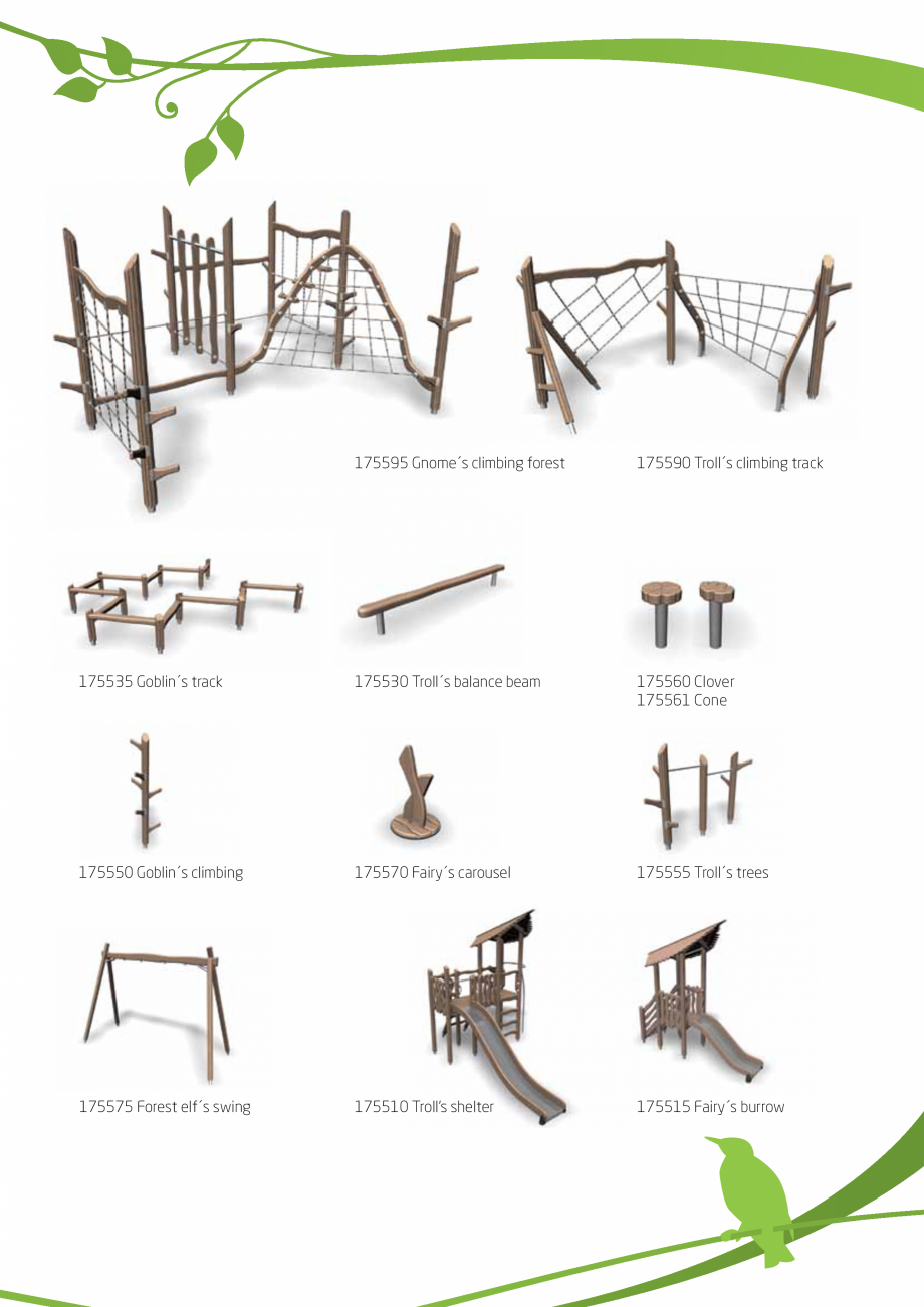 Pagina 5-Echipamente de joaca pentru copii  LAPPSET FLORA Catalog, brosura Engleza 

1+	

175520	 GOBLIN´S...