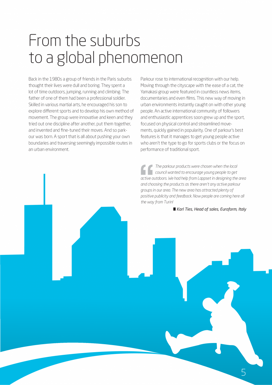 Pagina 5-Echipamente si solutii pentru Parkour  LAPPSET CLOXX Catalog, brosura Engleza oves and the unusual...