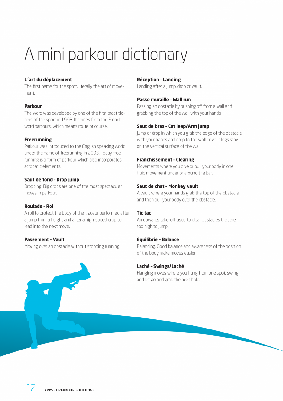 Pagina 12-Echipamente si solutii pentru Parkour  LAPPSET CLOXX Catalog, brosura Engleza  next hold.

12

FINNO...