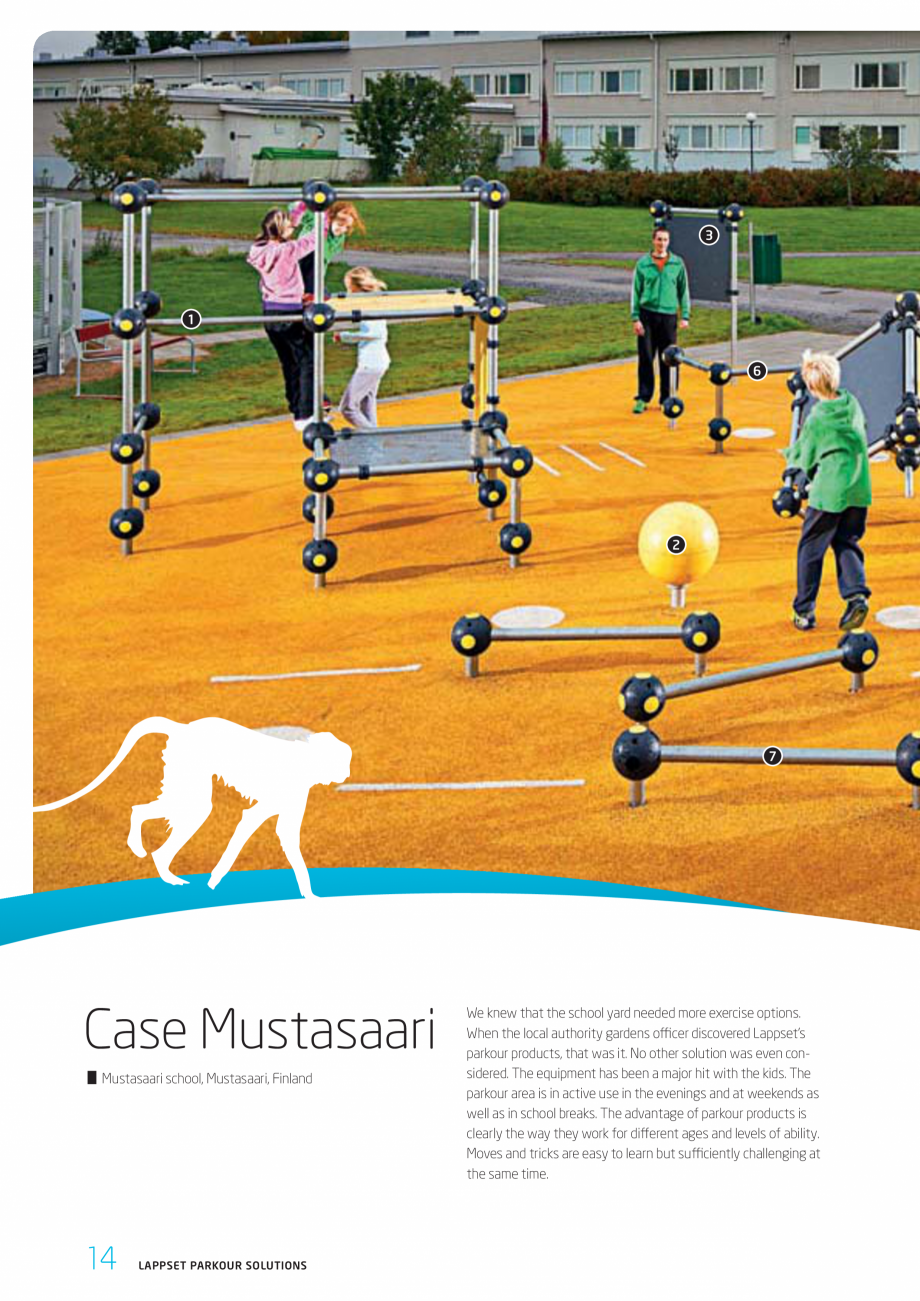 Pagina 14-Echipamente si solutii pentru Parkour  LAPPSET CLOXX Catalog, brosura Engleza  really popular and...