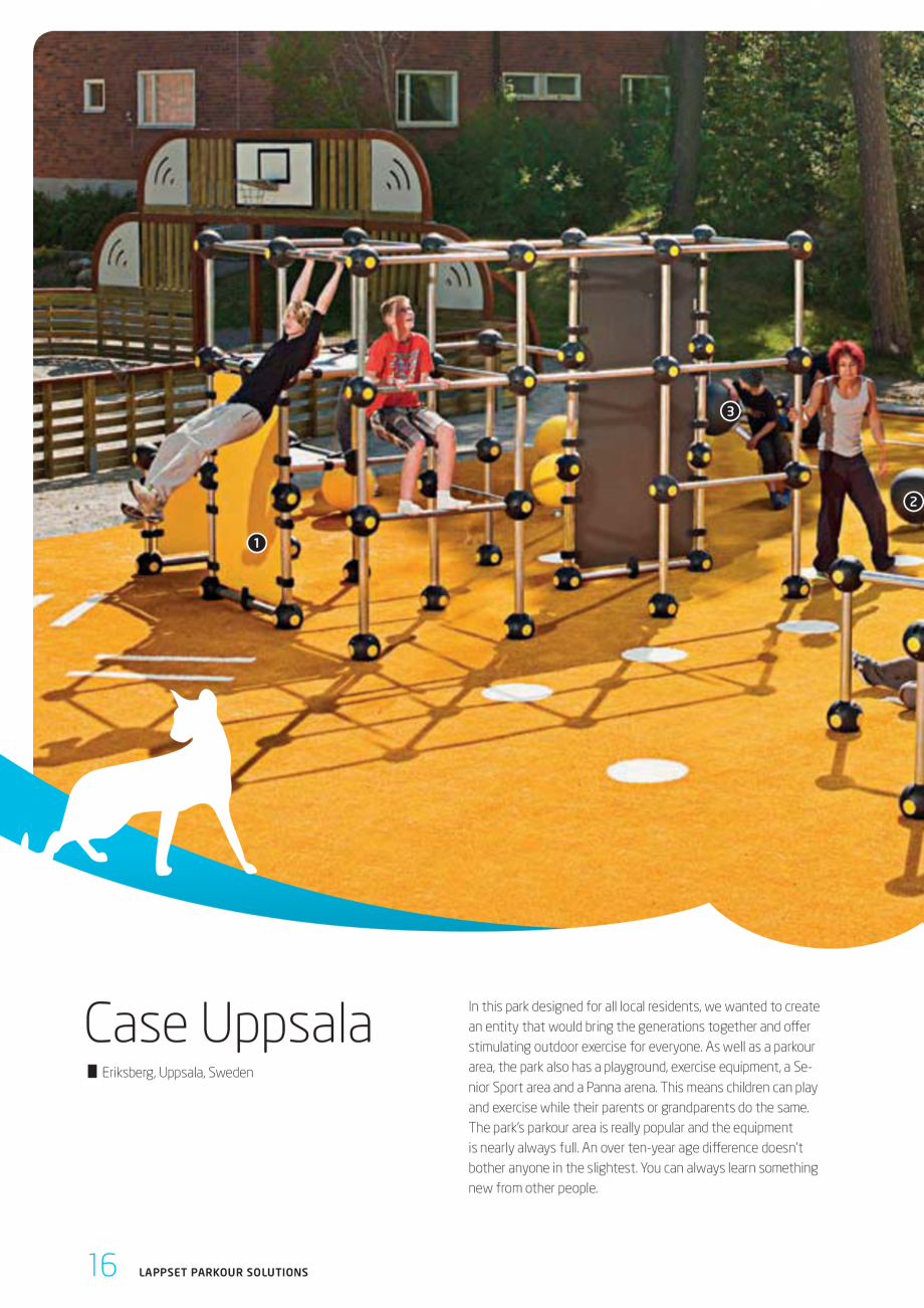 Pagina 16-Echipamente si solutii pentru Parkour  LAPPSET CLOXX Catalog, brosura Engleza ’ needs.
Please...