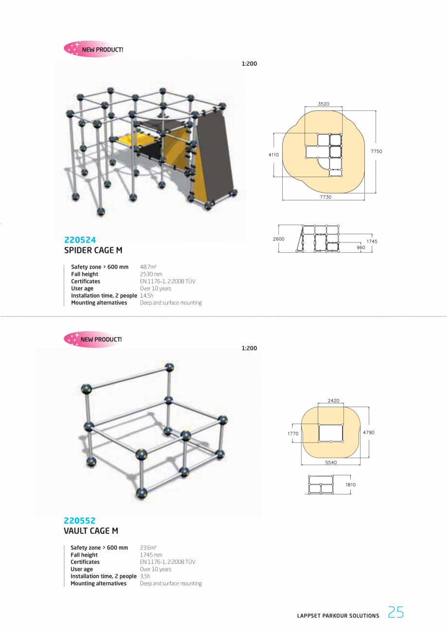 Pagina 25-Echipamente si solutii pentru Parkour  LAPPSET CLOXX Catalog, brosura Engleza 3

27.5
...