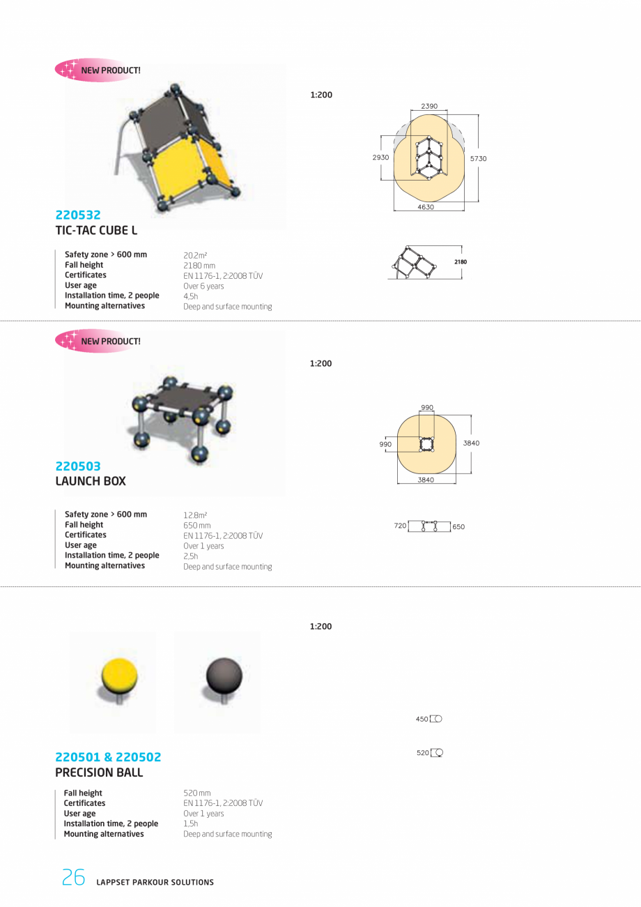 Pagina 26-Echipamente si solutii pentru Parkour  LAPPSET CLOXX Catalog, brosura Engleza 20543

PRECISION CURVE...