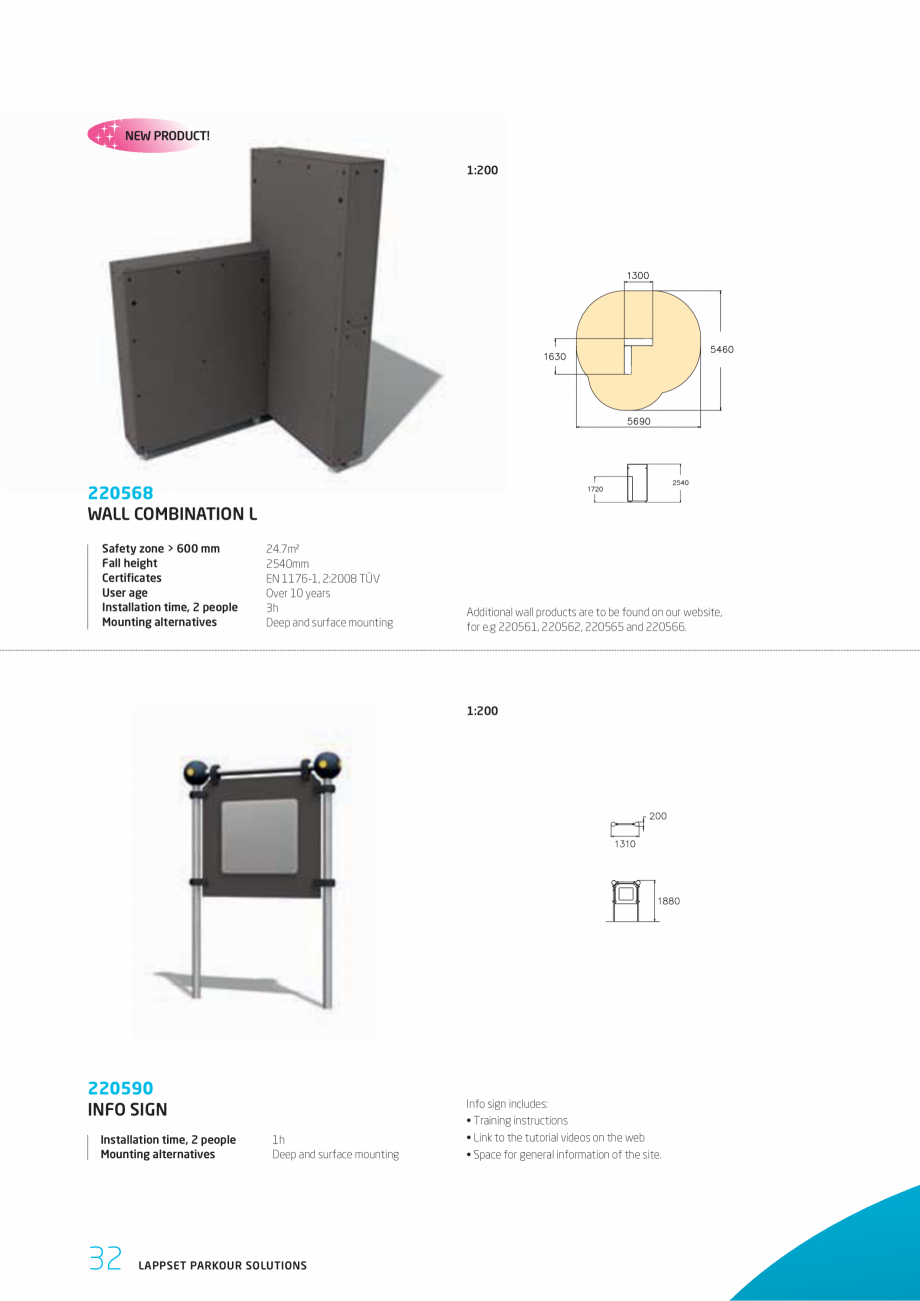 Pagina 32-Echipamente si solutii pentru Parkour  LAPPSET CLOXX Catalog, brosura Engleza 