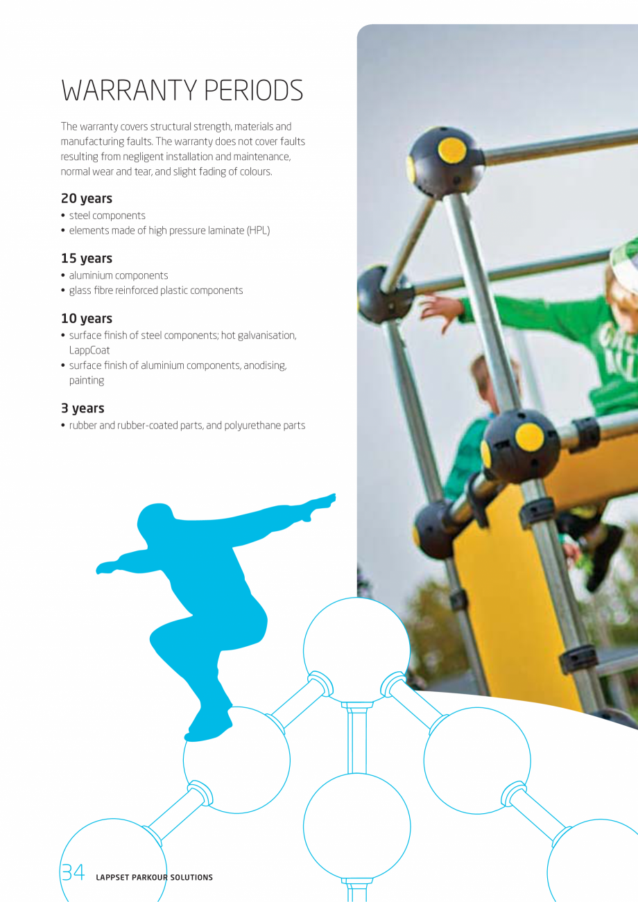 Pagina 34-Echipamente si solutii pentru Parkour  LAPPSET CLOXX Catalog, brosura Engleza 