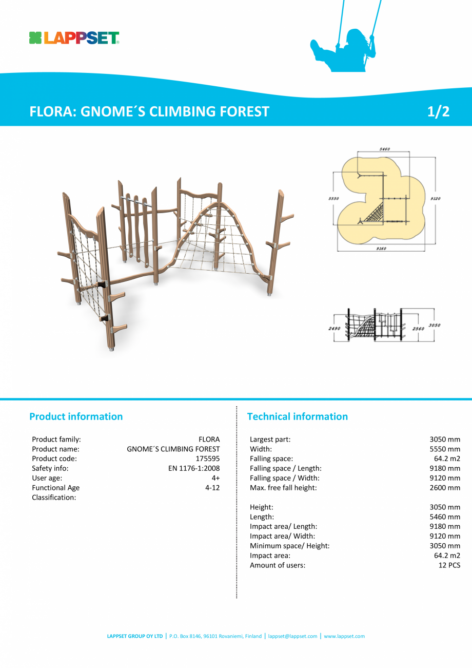 Pagina 1-175595_FLORA GNOME´S CLIMBING FOREST LAPPSET Fisa tehnica Engleza FLORA: GNOME´S CLIMBING...