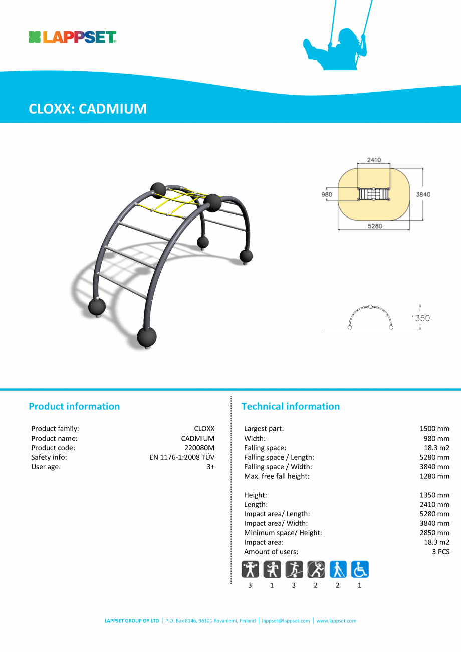 Pagina 1-Echipament de catarat CADMIUM 220080M LAPPSET CLOXX Fisa tehnica Engleza CLOXX: CADMIUM

Product...