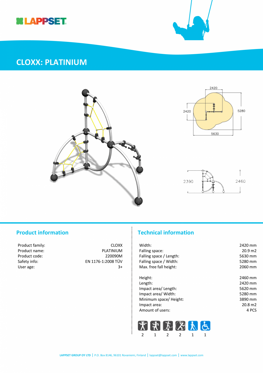 Pagina 1-Echipament de catarat PLATINIUM 220090M LAPPSET CLOXX Fisa tehnica Engleza CLOXX: PLATINIUM

Product...