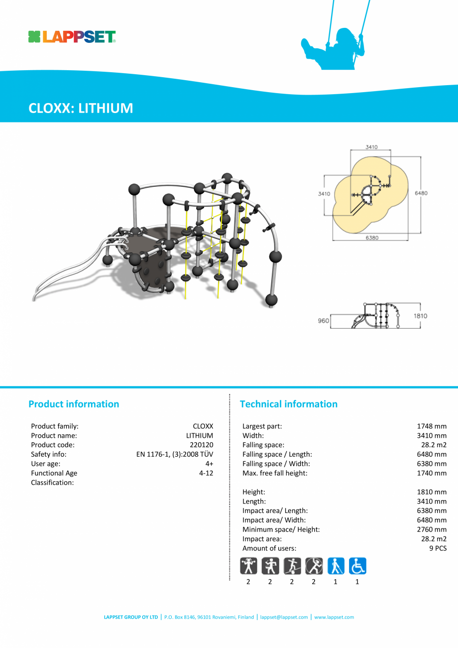 Pagina 1-Echipament de catarat LITHIUM 220120 LAPPSET CLOXX Fisa tehnica Engleza CLOXX: LITHIUM

Product...