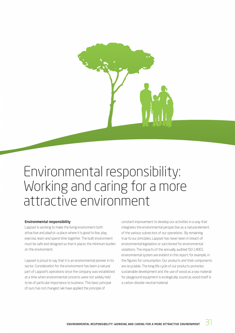 Pagina 31-Responsabilitatea sociala - Raport 2010 LAPPSET NEW FINNO, FINNO ABC, CLOXX, CLOVER, ANGRY BIRDS,...