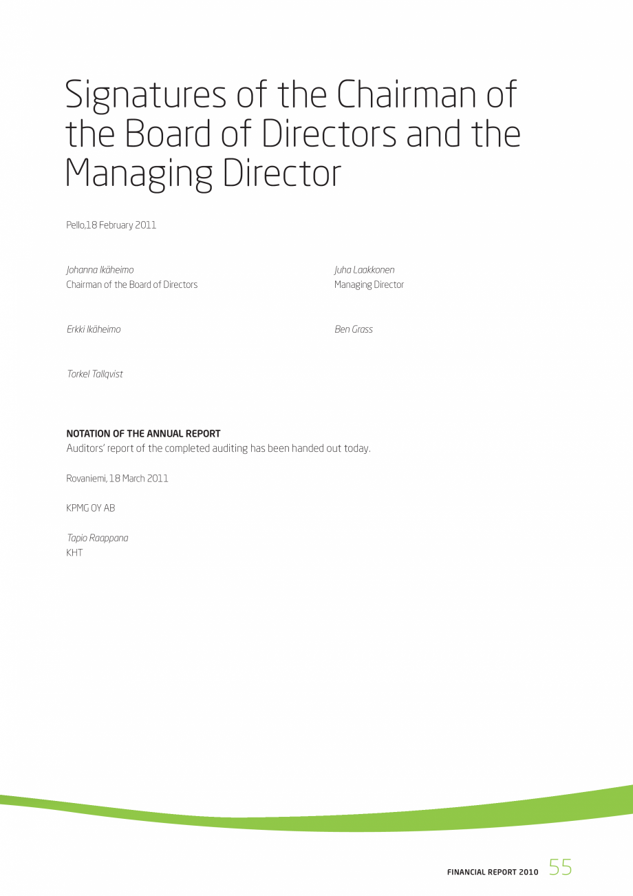 Pagina 55-Responsabilitatea sociala - Raport 2010 LAPPSET NEW FINNO, FINNO ABC, CLOXX, CLOVER, ANGRY BIRDS,...