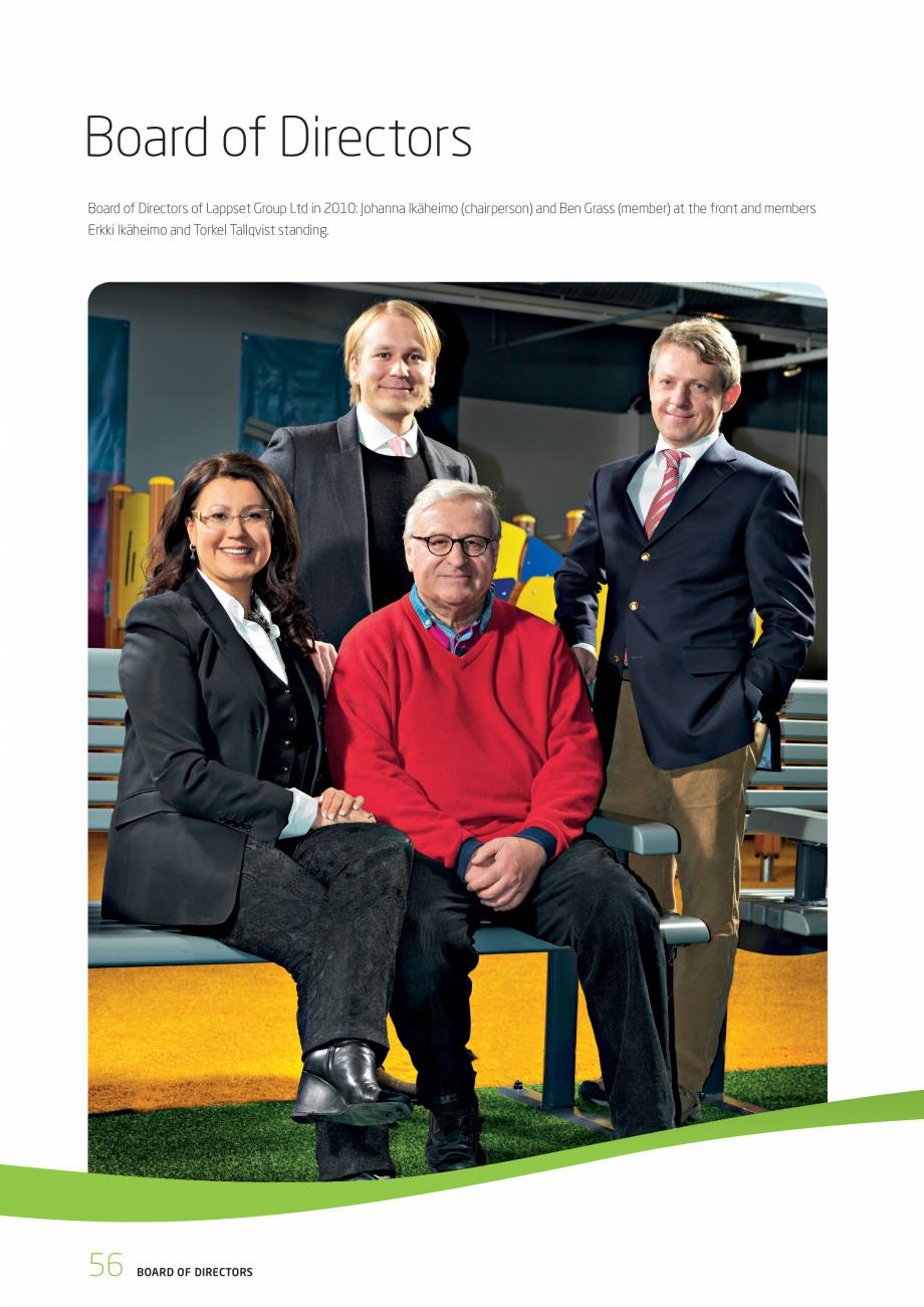 Pagina 56-Responsabilitatea sociala - Raport 2010 LAPPSET NEW FINNO, FINNO ABC, CLOXX, CLOVER, ANGRY BIRDS,...