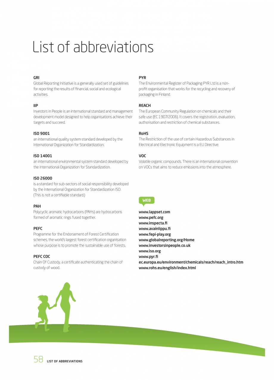 Pagina 58-Responsabilitatea sociala - Raport 2010 LAPPSET NEW FINNO, FINNO ABC, CLOXX, CLOVER, ANGRY BIRDS,...