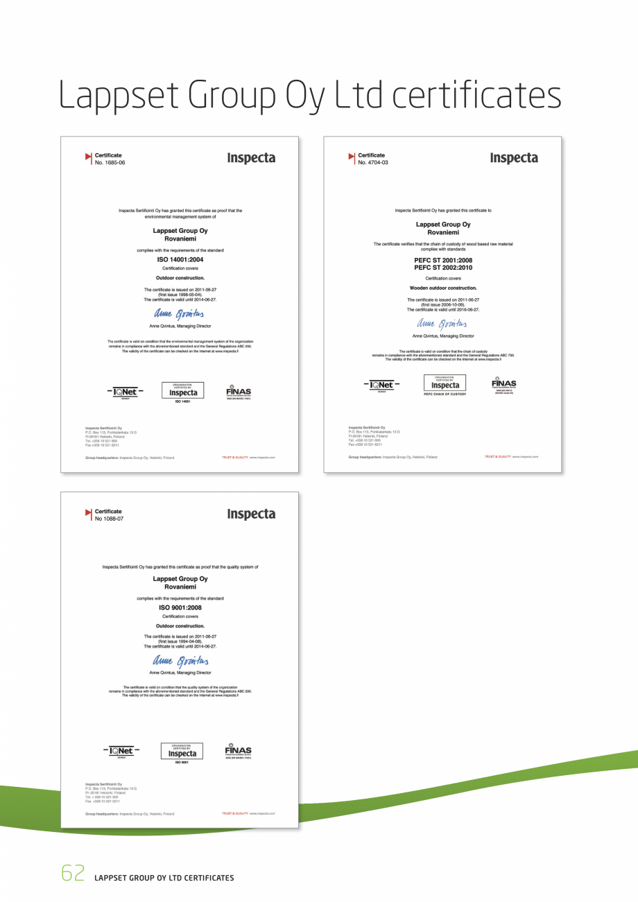 Pagina 62-Responsabilitatea sociala - Raport 2010 LAPPSET NEW FINNO, FINNO ABC, CLOXX, CLOVER, ANGRY BIRDS,...