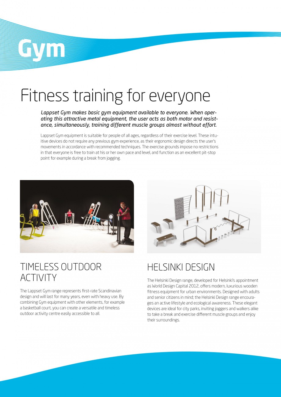 Pagina 2-Echipamente fitness accesibile tuturor LAPPSET Gym Fisa tehnica Engleza ty centre easily accessible ...