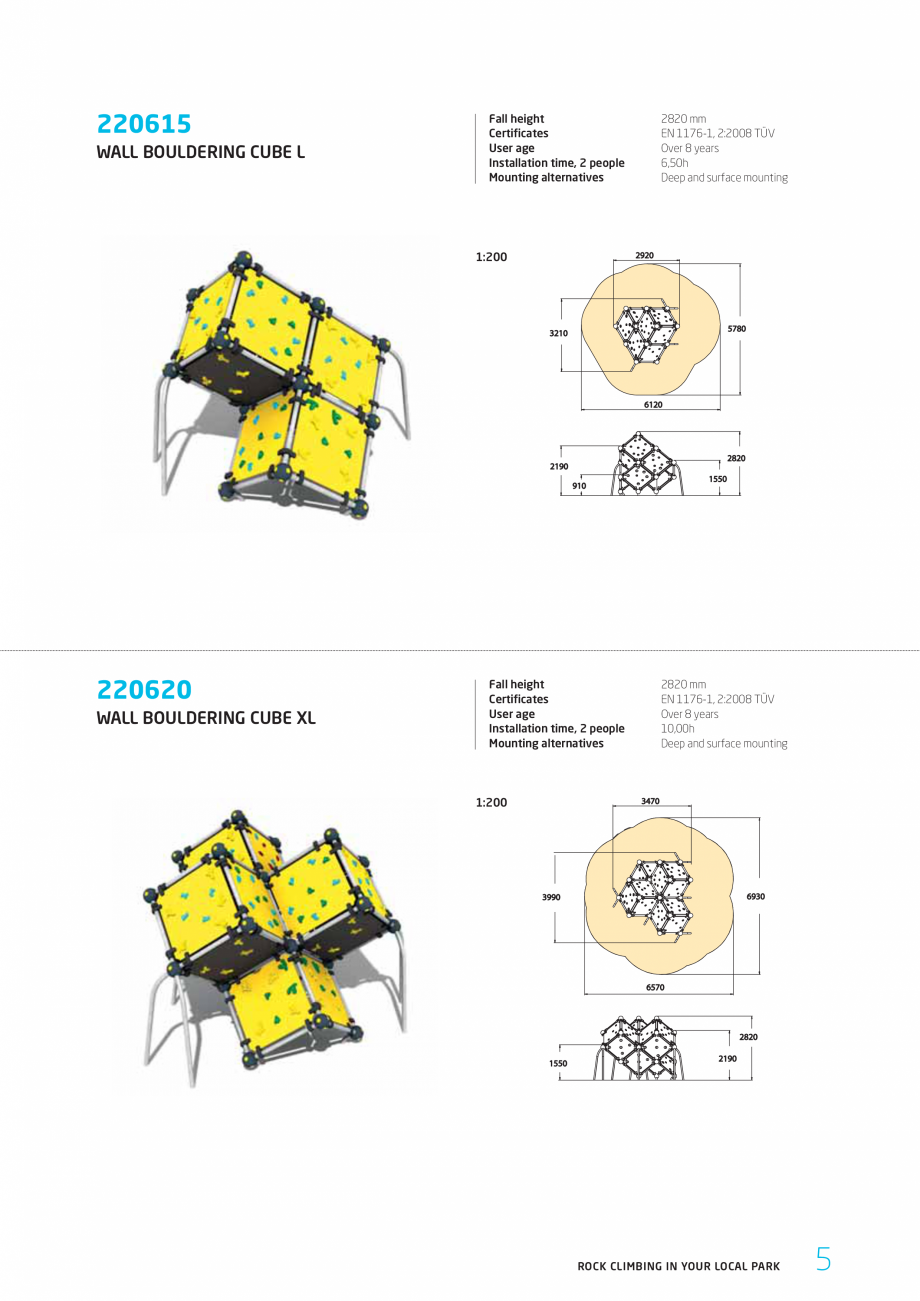 Pagina 5-Echipamente de catarare LAPPSET Wall Bouldering Fisa tehnica Engleza ALL BOULDERING CUBE L

Fall...