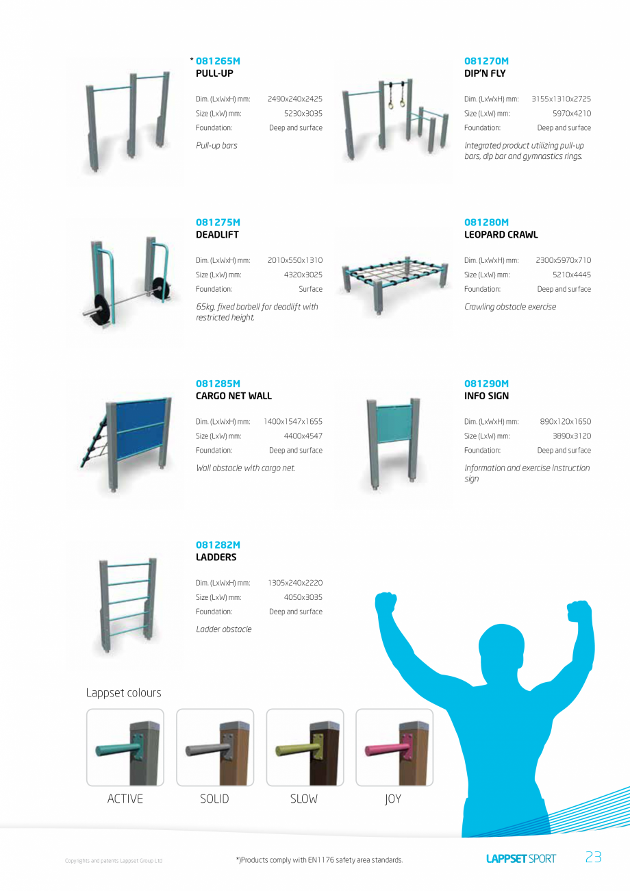 Pagina 23-Echipamente pentru spatii sport, sport extrem LAPPSET Wall Bouldering, Parkour, Fitness, Gym, Senior...