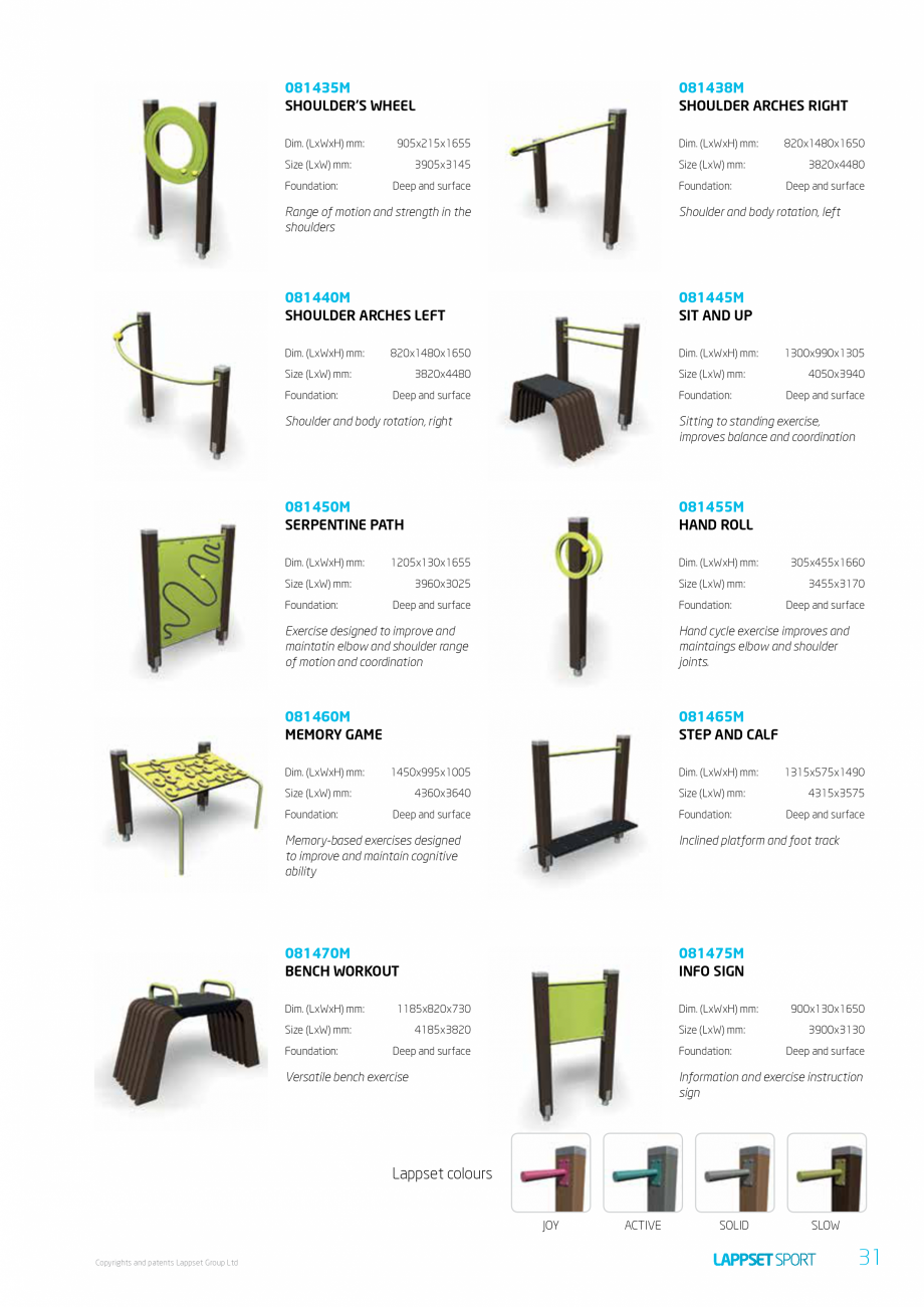 Pagina 31-Echipamente pentru spatii sport, sport extrem LAPPSET Wall Bouldering, Parkour, Fitness, Gym, Senior...