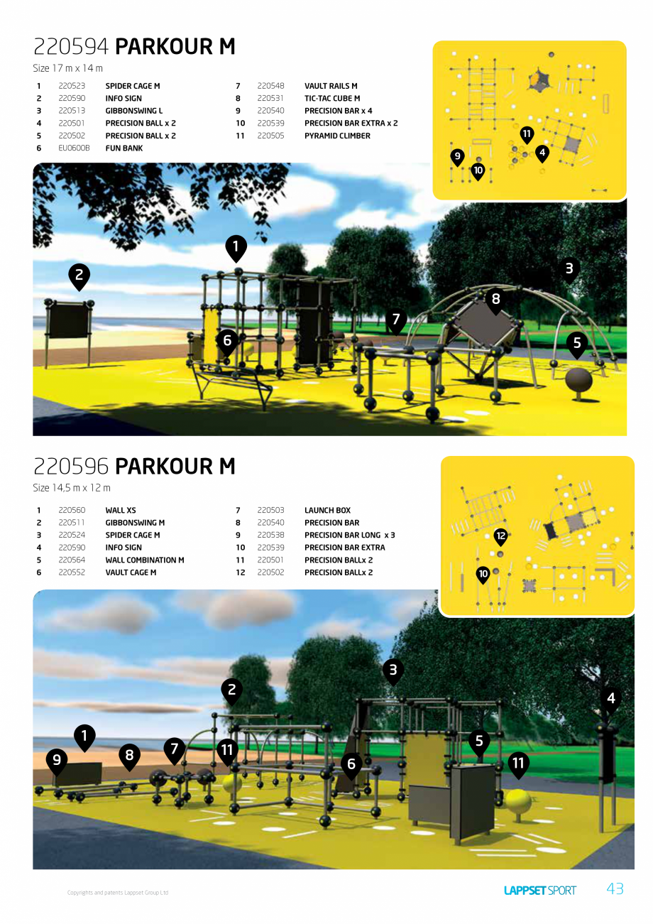 Pagina 43-Echipamente pentru spatii sport, sport extrem LAPPSET Wall Bouldering, Parkour, Fitness, Gym, Senior...