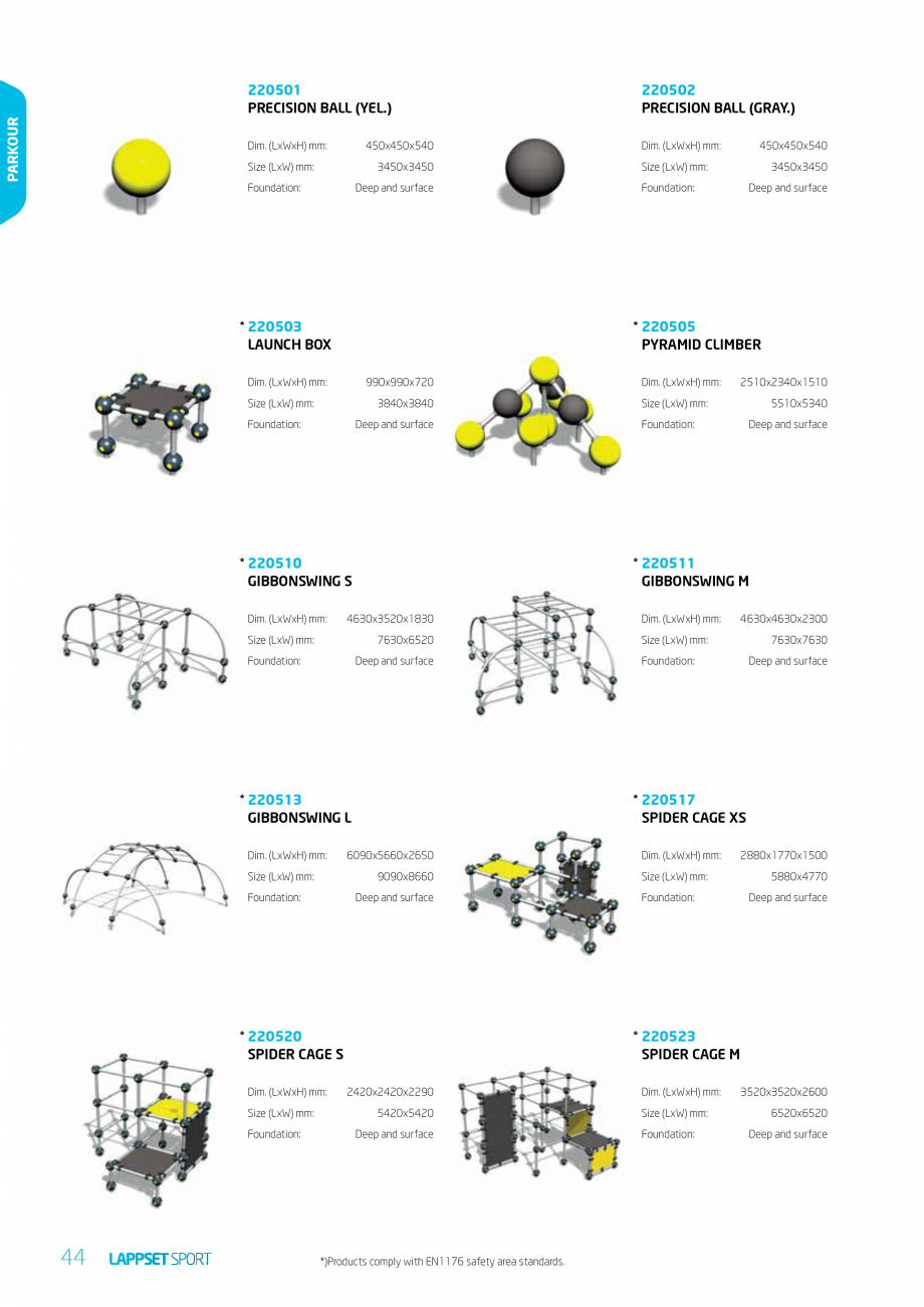 Pagina 44-Echipamente pentru spatii sport, sport extrem LAPPSET Wall Bouldering, Parkour, Fitness, Gym, Senior...
