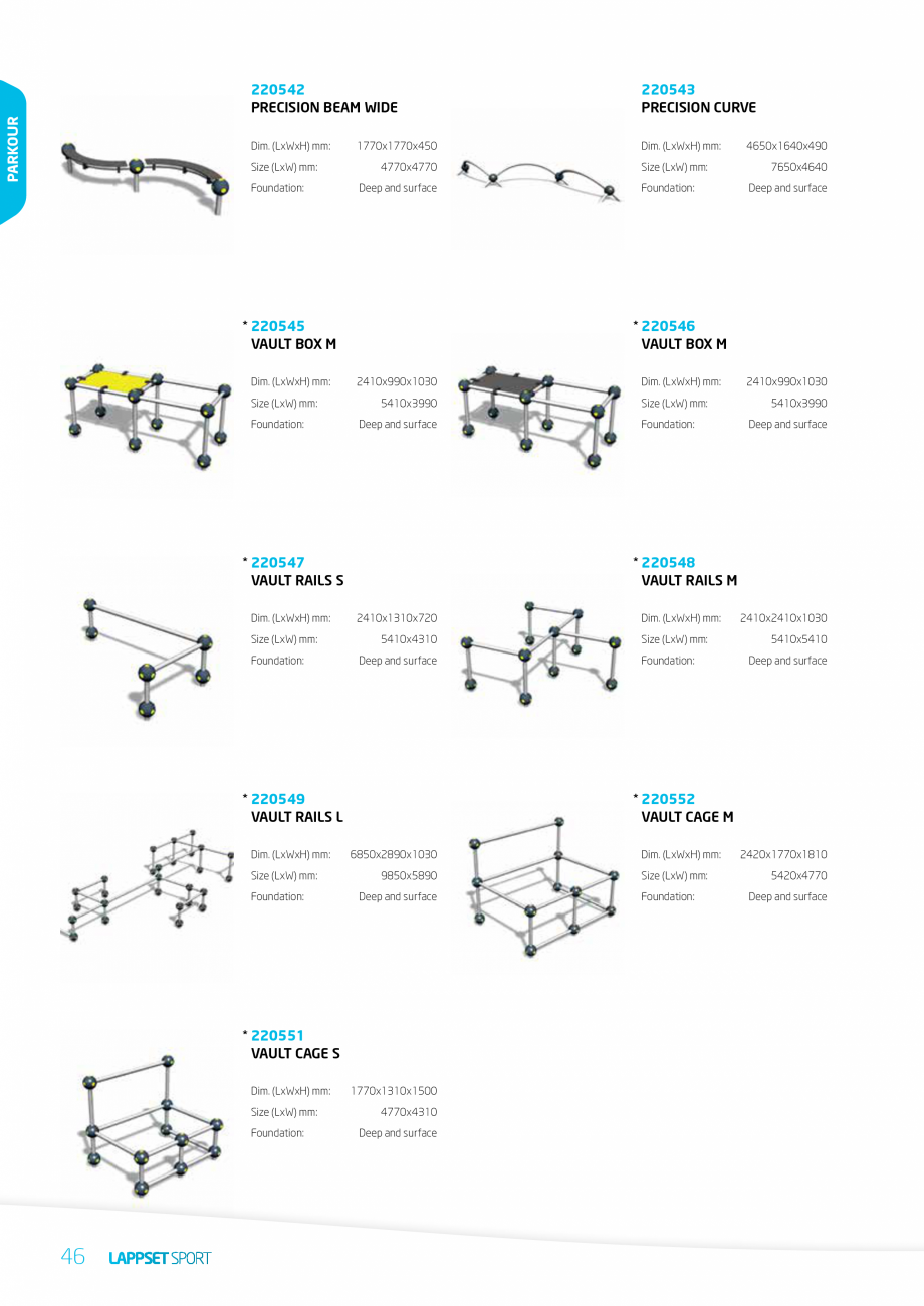 Pagina 46-Echipamente pentru spatii sport, sport extrem LAPPSET Wall Bouldering, Parkour, Fitness, Gym, Senior...
