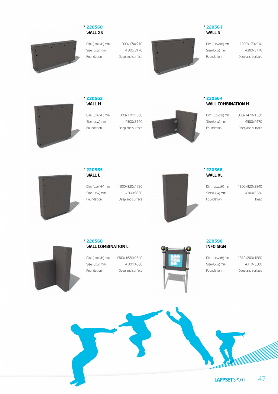 Pagina 47-Echipamente pentru spatii sport, sport extrem LAPPSET Wall Bouldering, Parkour, Fitness, Gym, Senior...