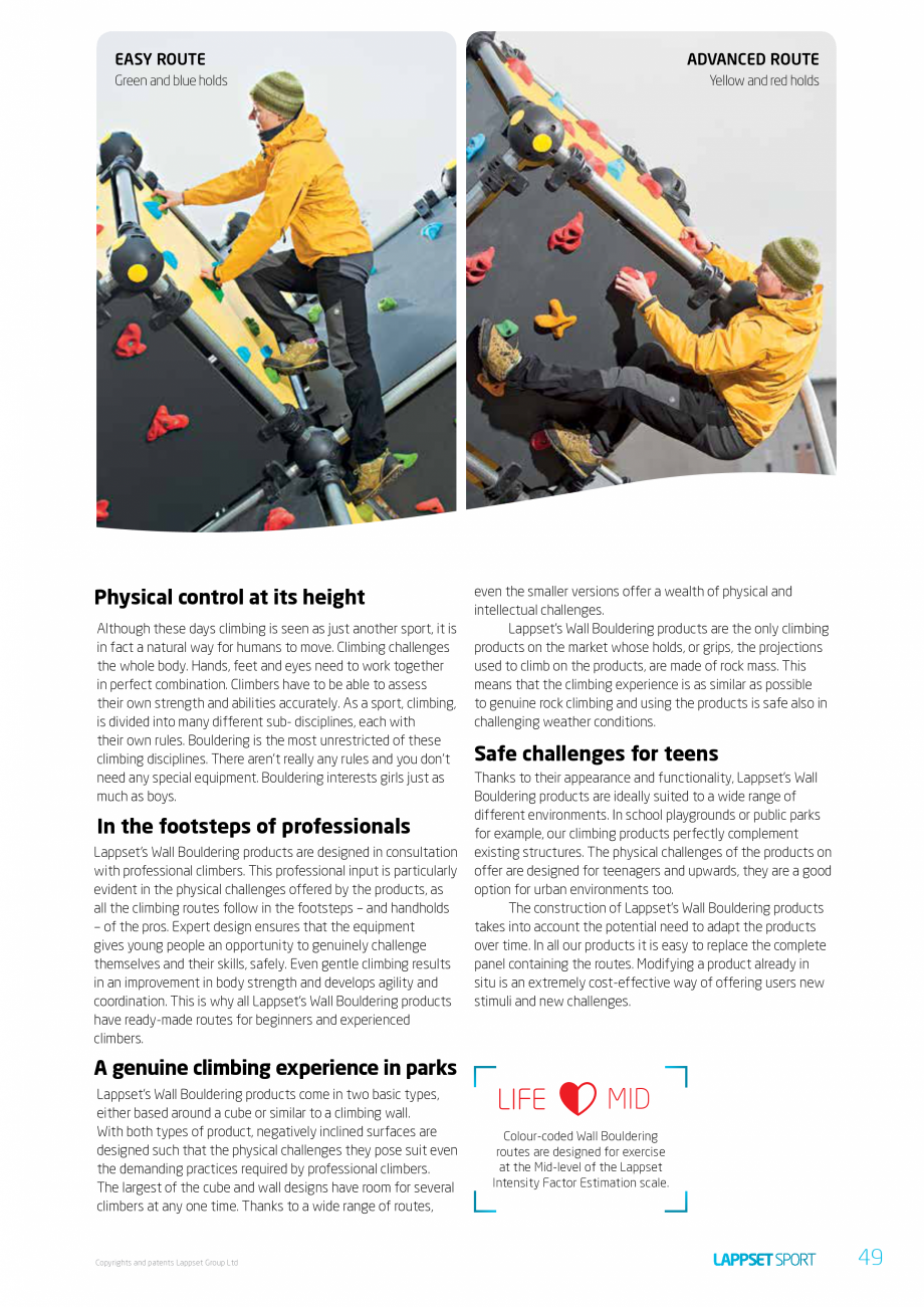 Pagina 49-Echipamente pentru spatii sport, sport extrem LAPPSET Wall Bouldering, Parkour, Fitness, Gym, Senior...