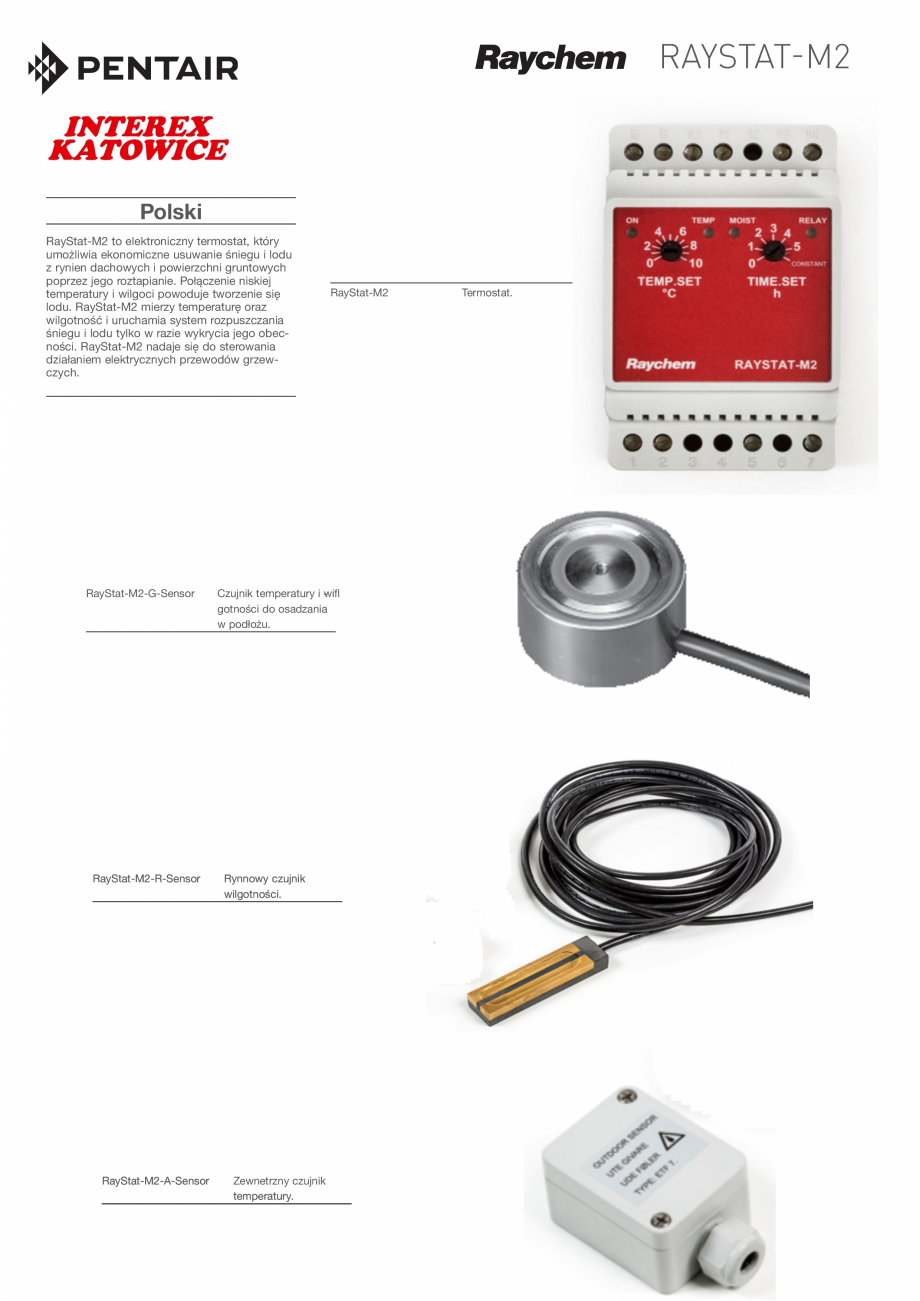Pagina 1-Termostat Raystat-M2 pentru topirea economica a ghetii și a zapezii de pe burlane si jgheaburi ...