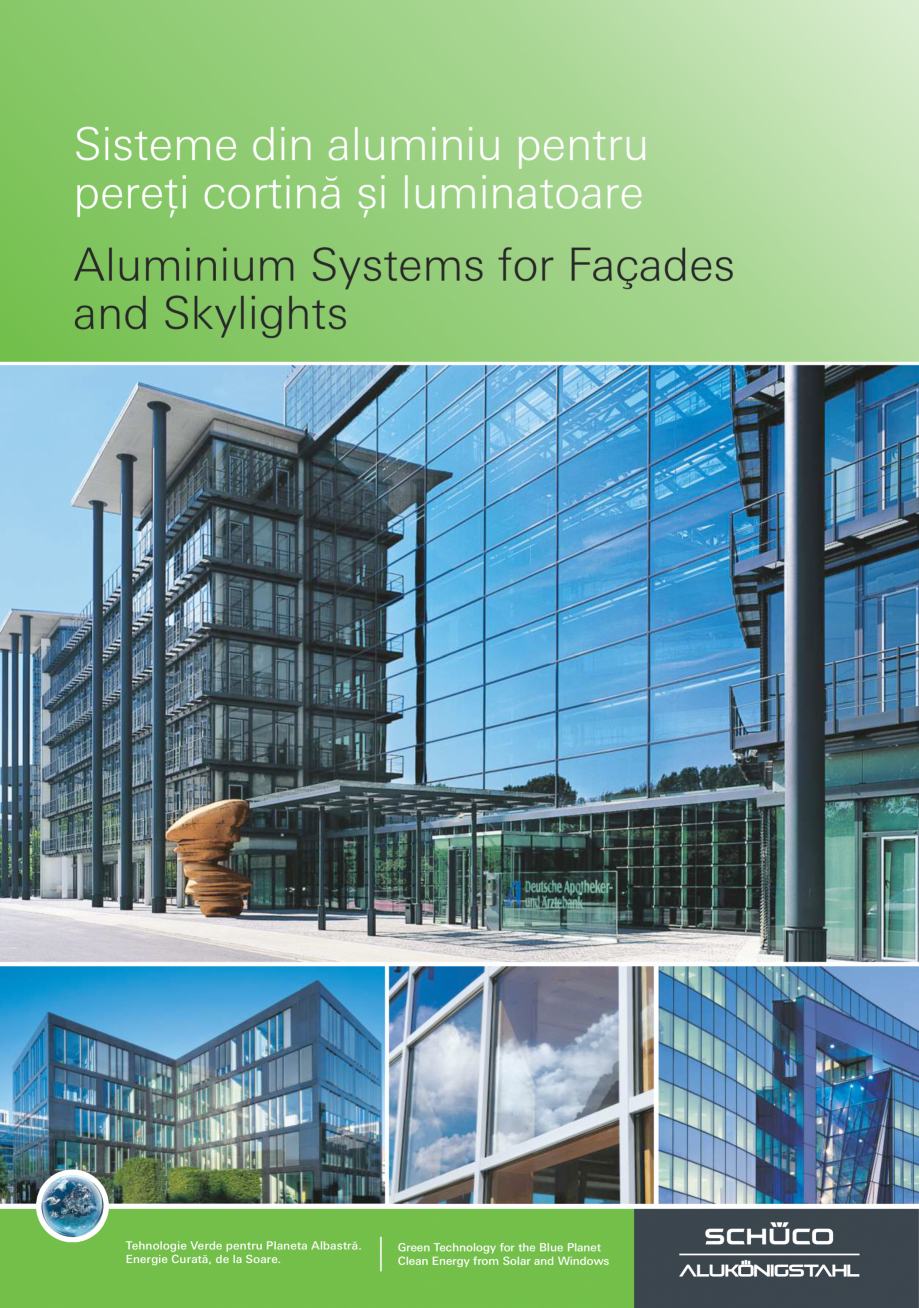 Pagina 1-Sisteme din aluminiu pentru pereti cortina SCHÜCO UCC 65 SG Fisa tehnica Romana, Engleza...