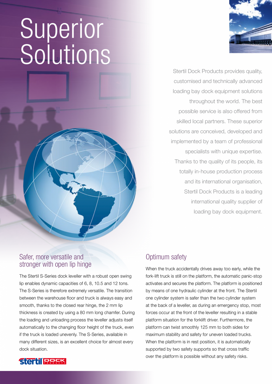 Pagina 2-Rampa hidraulica cu trapa rabatabila STERTIL Seria S Catalog, brosura Engleza -Series is therefore...