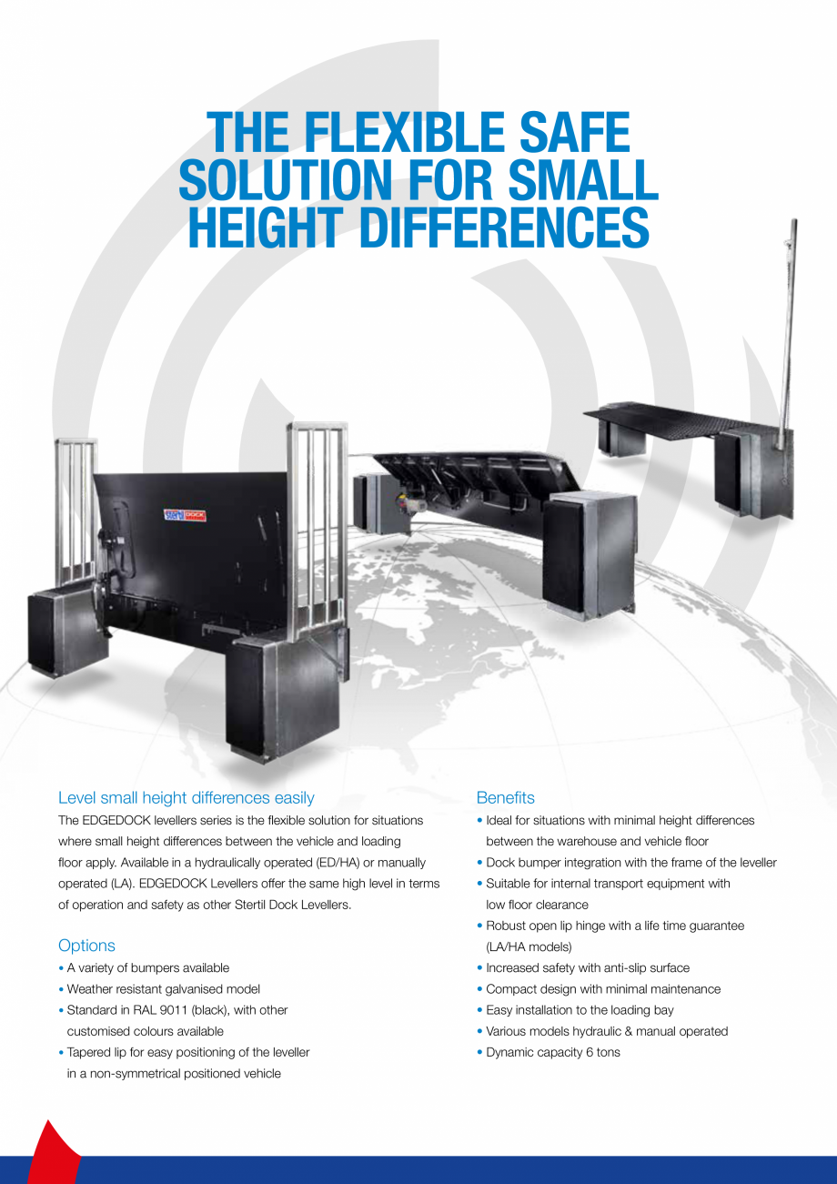 Pagina 3-Rampa hidraulica (HA) sau manuala (LA) cu dimensiuni reduse STERTIL Seria HA / LA, EDGEDOCK Catalog,...