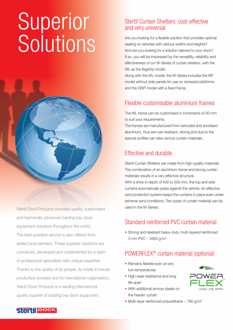 Pagina 2-Burdufuri de etansare seria W- cu cortina STERTIL Catalog, brosura Engleza high-quality materials....