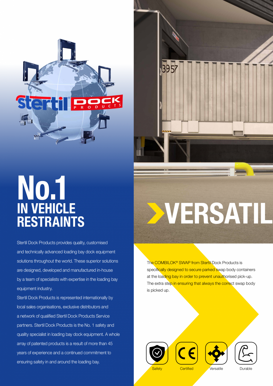 Pagina 2-Sistem de blocare a camionului in dock  STERTIL COMBILOK SWAP Catalog, brosura Engleza pment. A...
