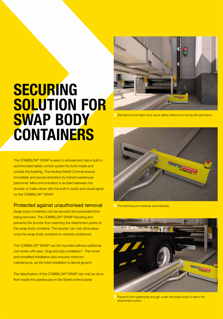 Pagina 4-Sistem de blocare a camionului in dock  STERTIL COMBILOK SWAP Catalog, brosura Engleza lation