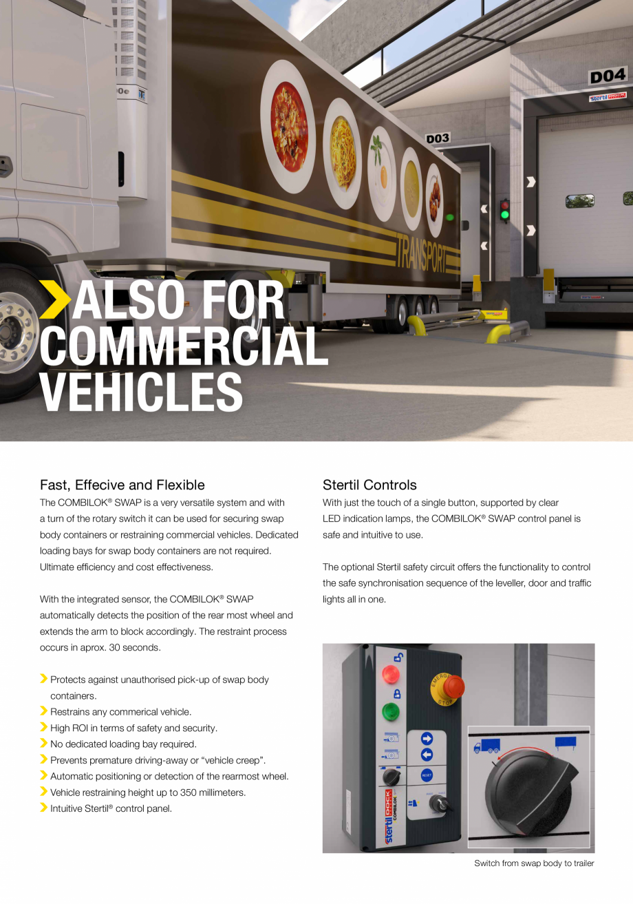 Pagina 5-Sistem de blocare a camionului in dock  STERTIL COMBILOK SWAP Catalog, brosura Engleza sor, the...