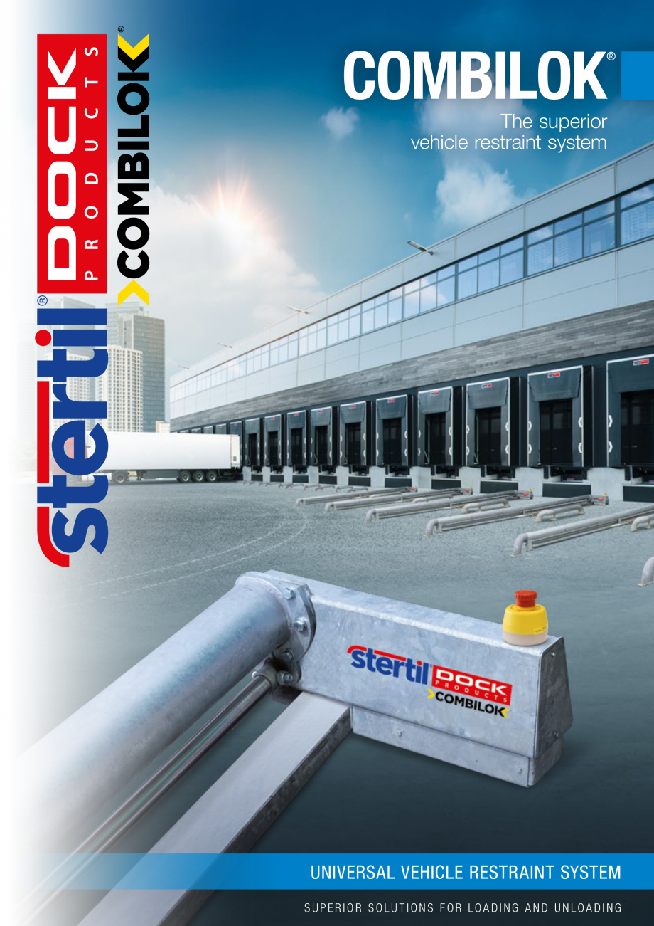 Pagina 1-Sistem de blocare a camionului in dock  STERTIL COMBILOK G1 Catalog, brosura Engleza COMBILOK

®
...