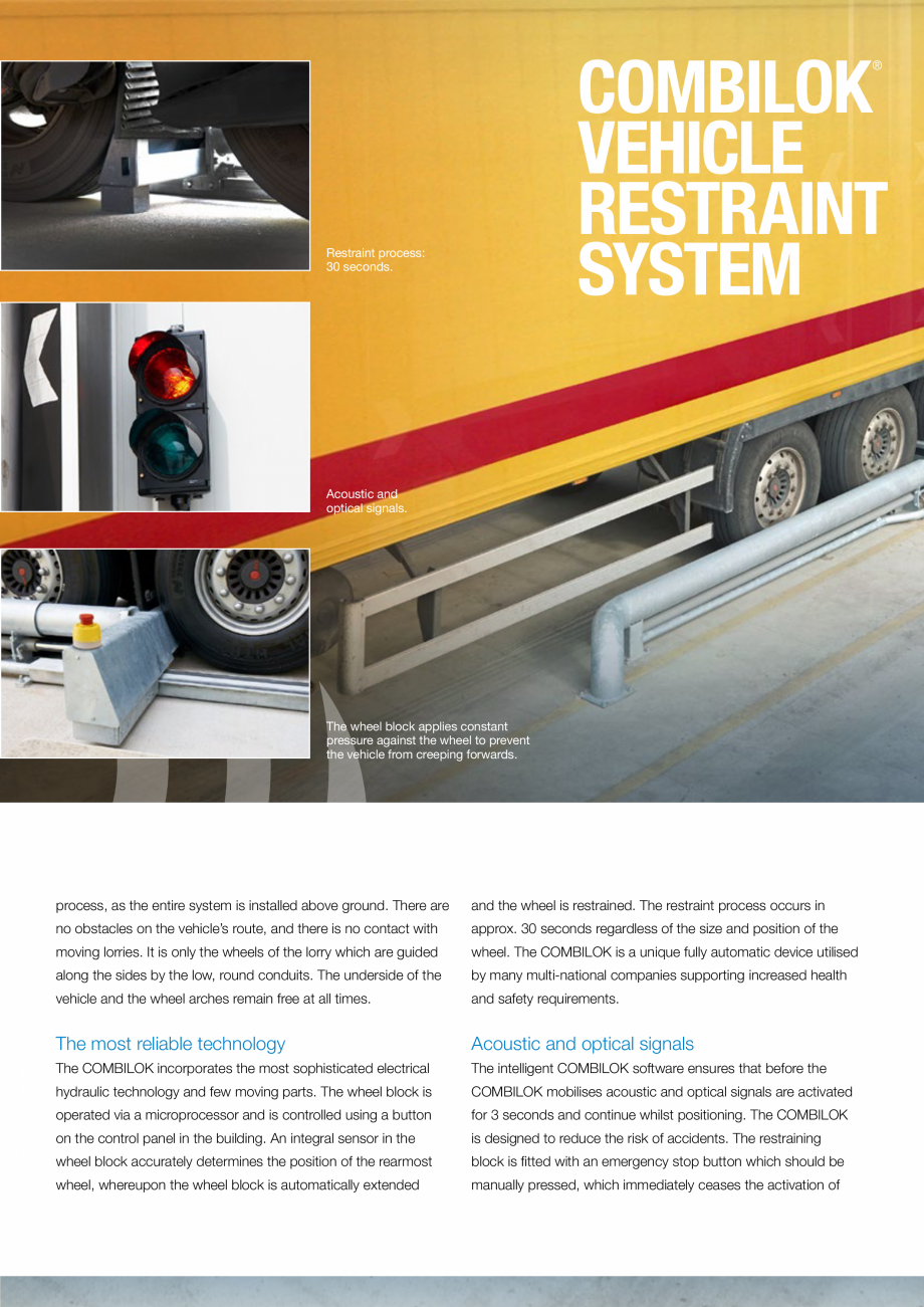 Pagina 3 - Sistem de blocare a camionului in dock  STERTIL COMBILOK G1 Catalog, brosura Engleza mes ...