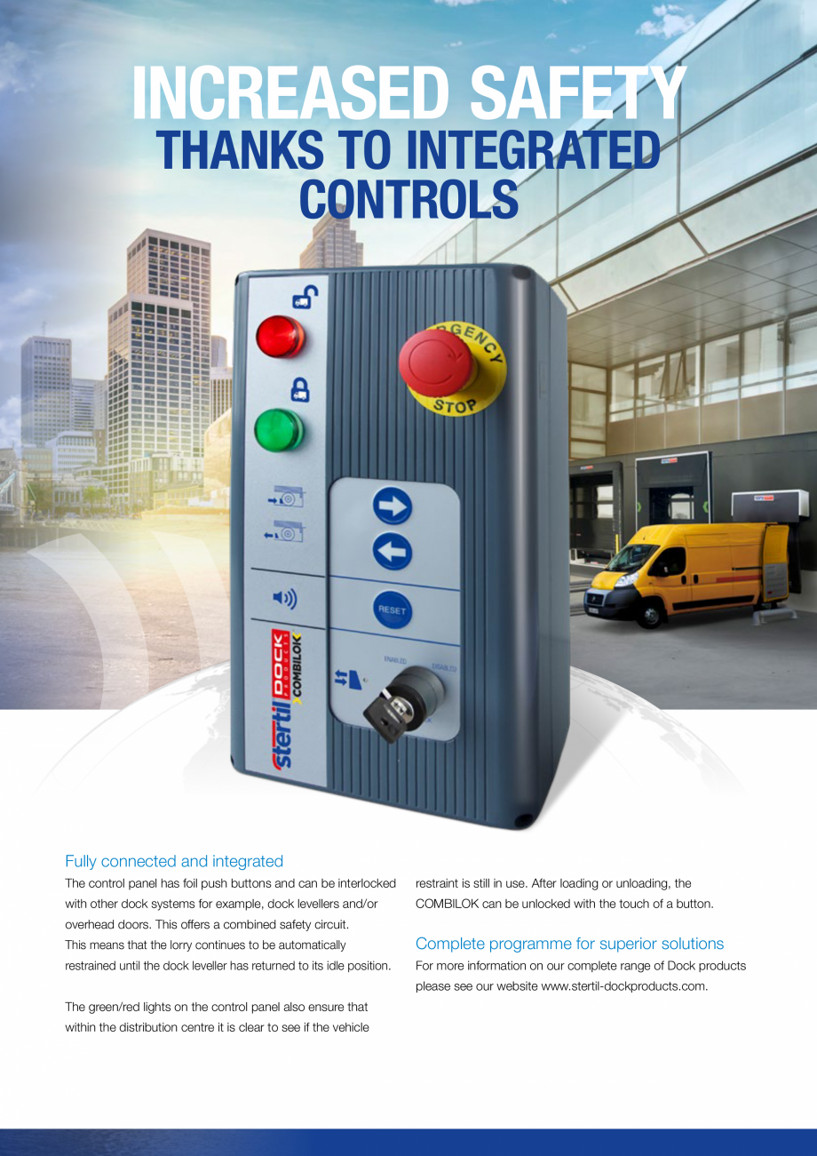 Pagina 5-Sistem de blocare a camionului in dock  STERTIL COMBILOK G1 Catalog, brosura Engleza ty circuit with...