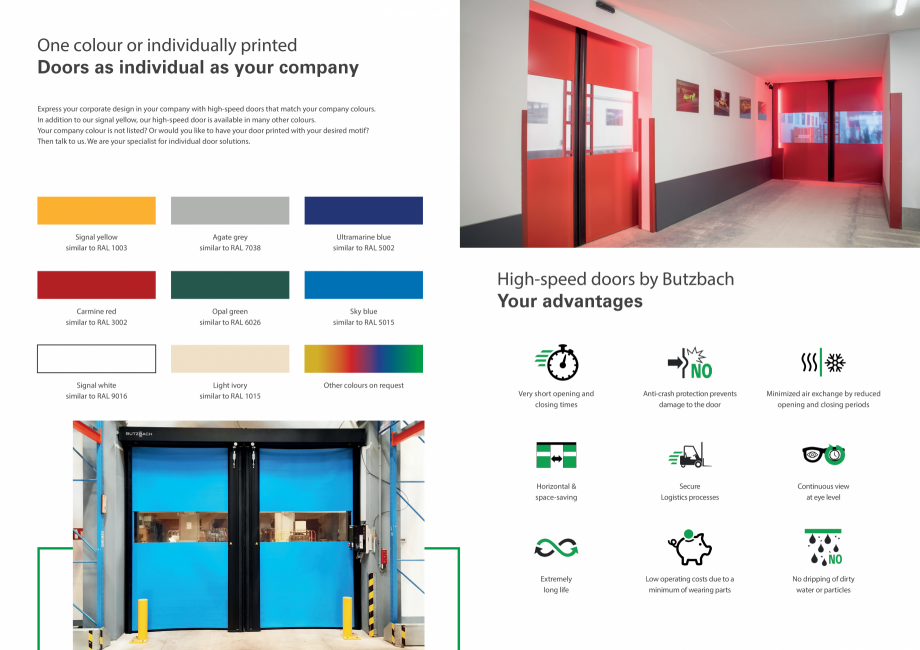 Pagina 9 - Usi rapide BUTZBACH Novosprint Syncro Catalog, brosura Engleza T supports all specific...