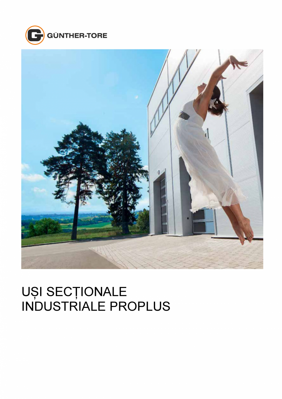 Pagina 11-Usi sectionale GUNTHER-TORE ProPlus Fisa tehnica Romana  Ușile pietonale cu praguri plate sau joase...