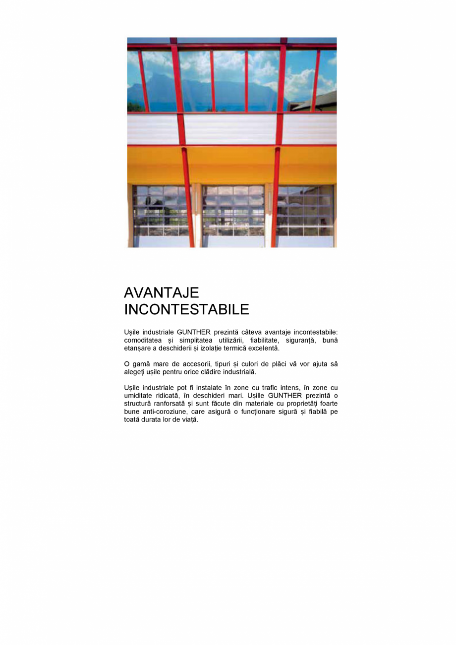 Pagina 12-Usi sectionale GUNTHER-TORE ProPlus Fisa tehnica Romana tă.
O gamă mare de accesorii, tipuri și...